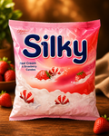 ملبس سلكي حليب وفراولة